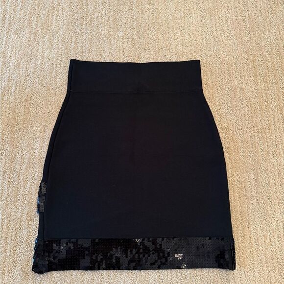 BCBGMaxAzria Black Bandage Skirt with sequence - Picture 7 of 7